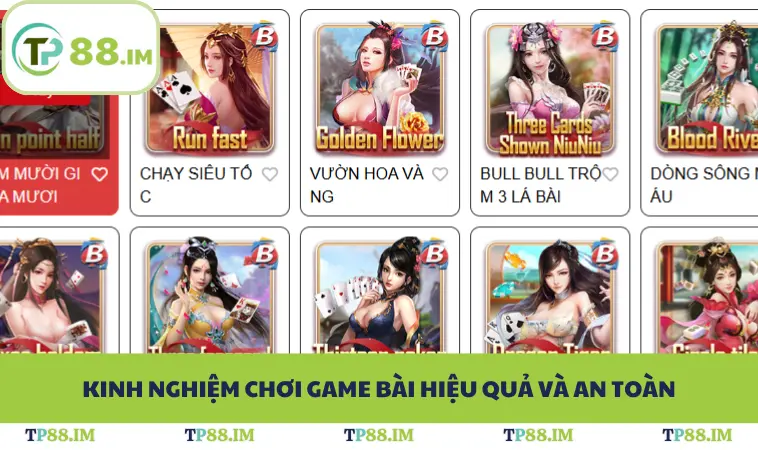 Kinh nghiệm chơi game bài hiệu quả và an toàn