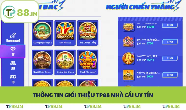 Thông tin giới thiệu TP88 nhà cái uy tín